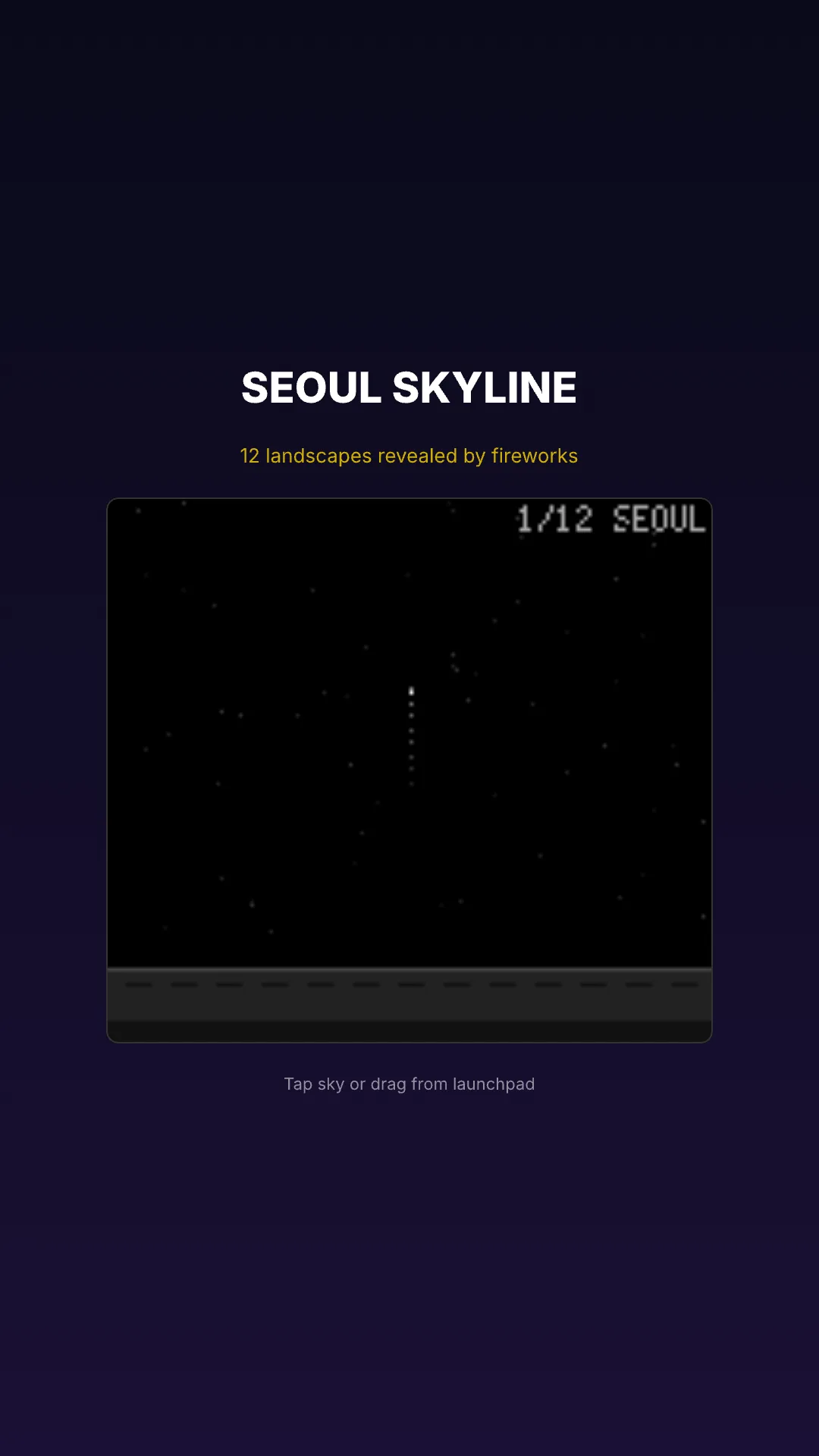 Seoul landscape with fireworks