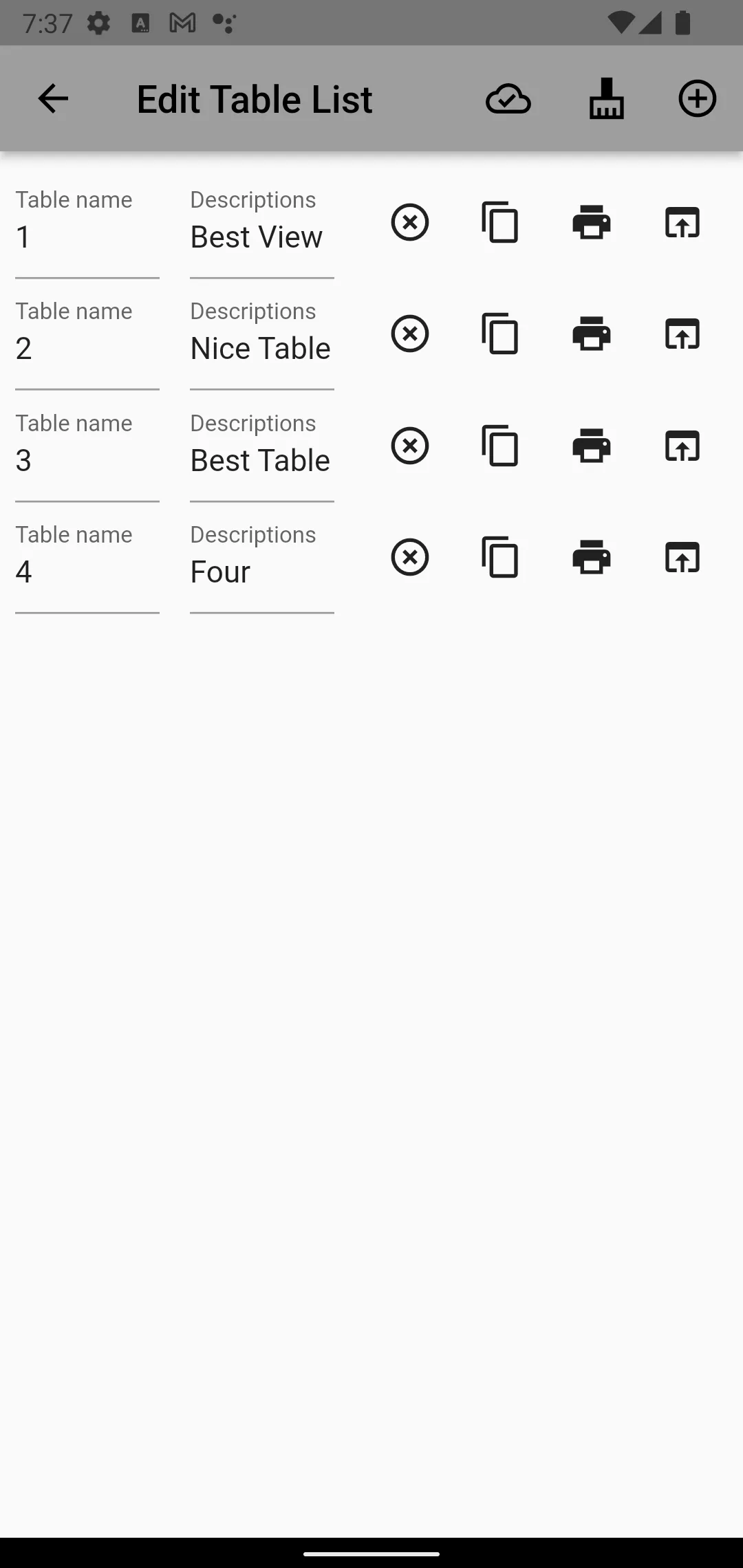 Bell list